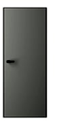 Полотно скрытое Тип 1-2 с порогом Эмаль черная 600 серый СХЕМА ПС-2 (замок магнитный черный) 